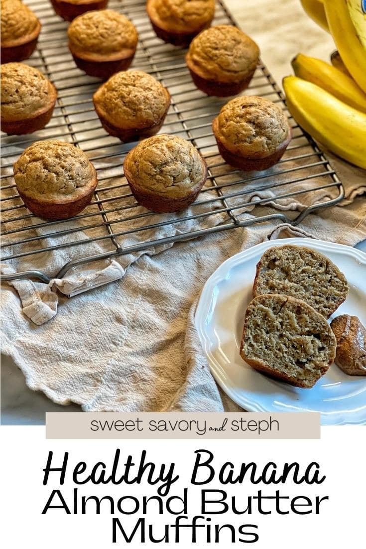 Healthy Banana Almond Butter Muffins Sweet Savory and Steph