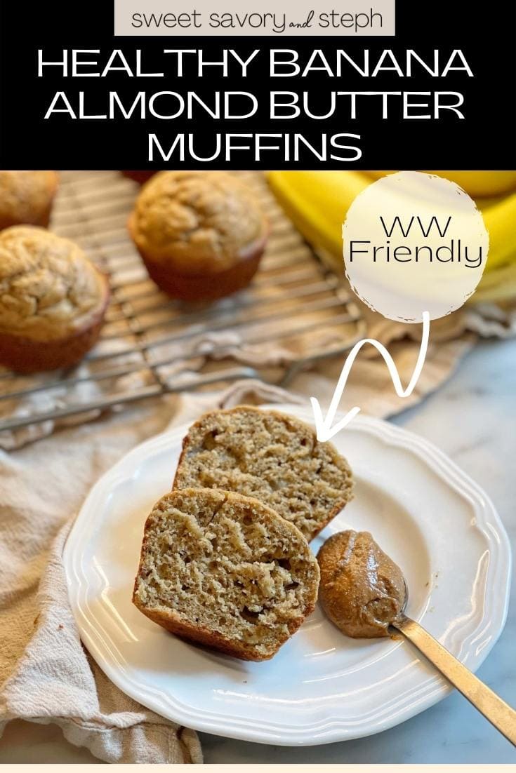 Healthy Banana Almond Butter Muffins Sweet Savory and Steph