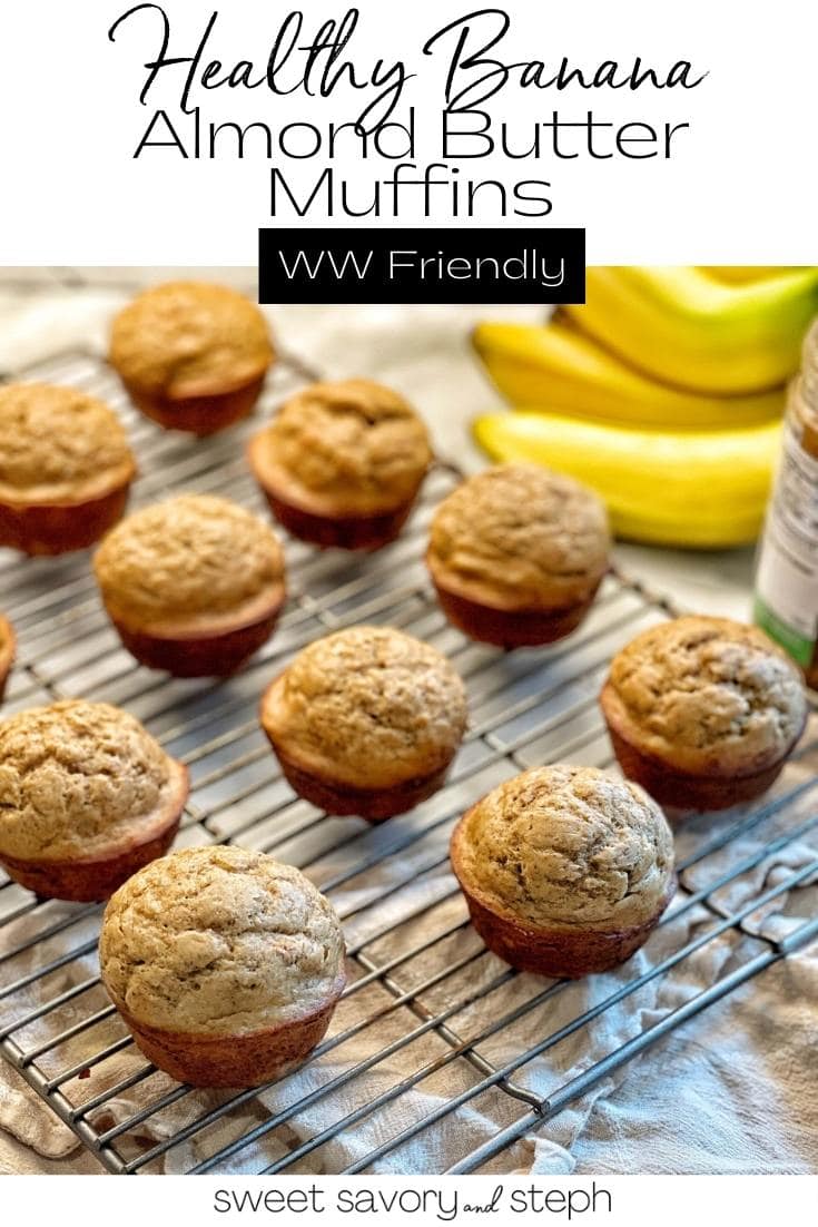 Healthy Banana Almond Butter Muffins Sweet Savory and Steph