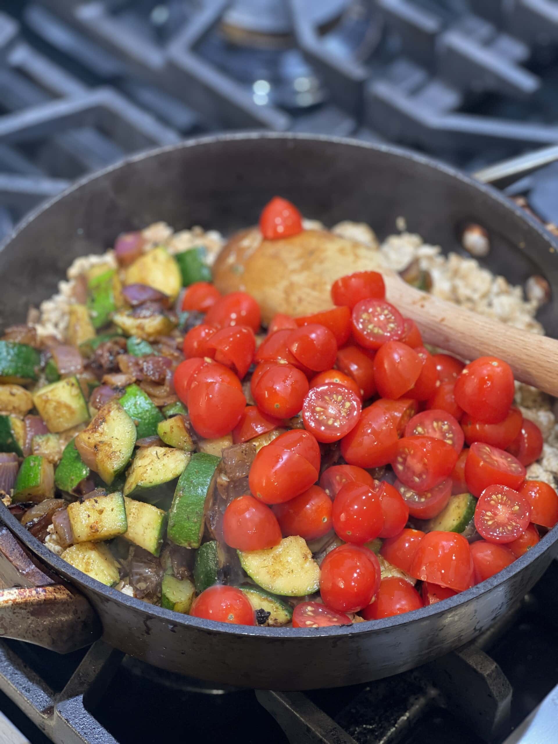 Greek Chicken and Rice Skillet Sweet Savory and Steph