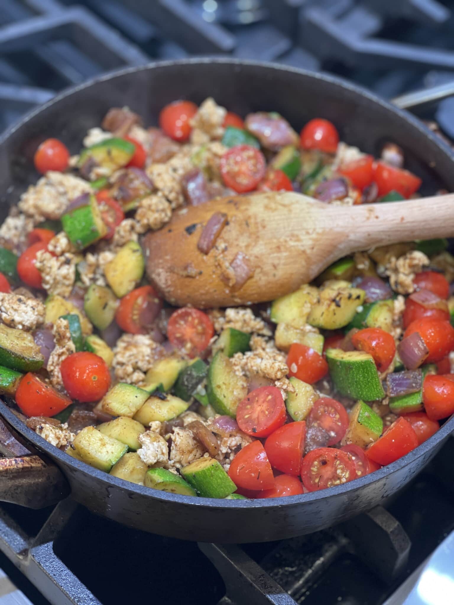 Greek Chicken and Rice Skillet Sweet Savory and Steph