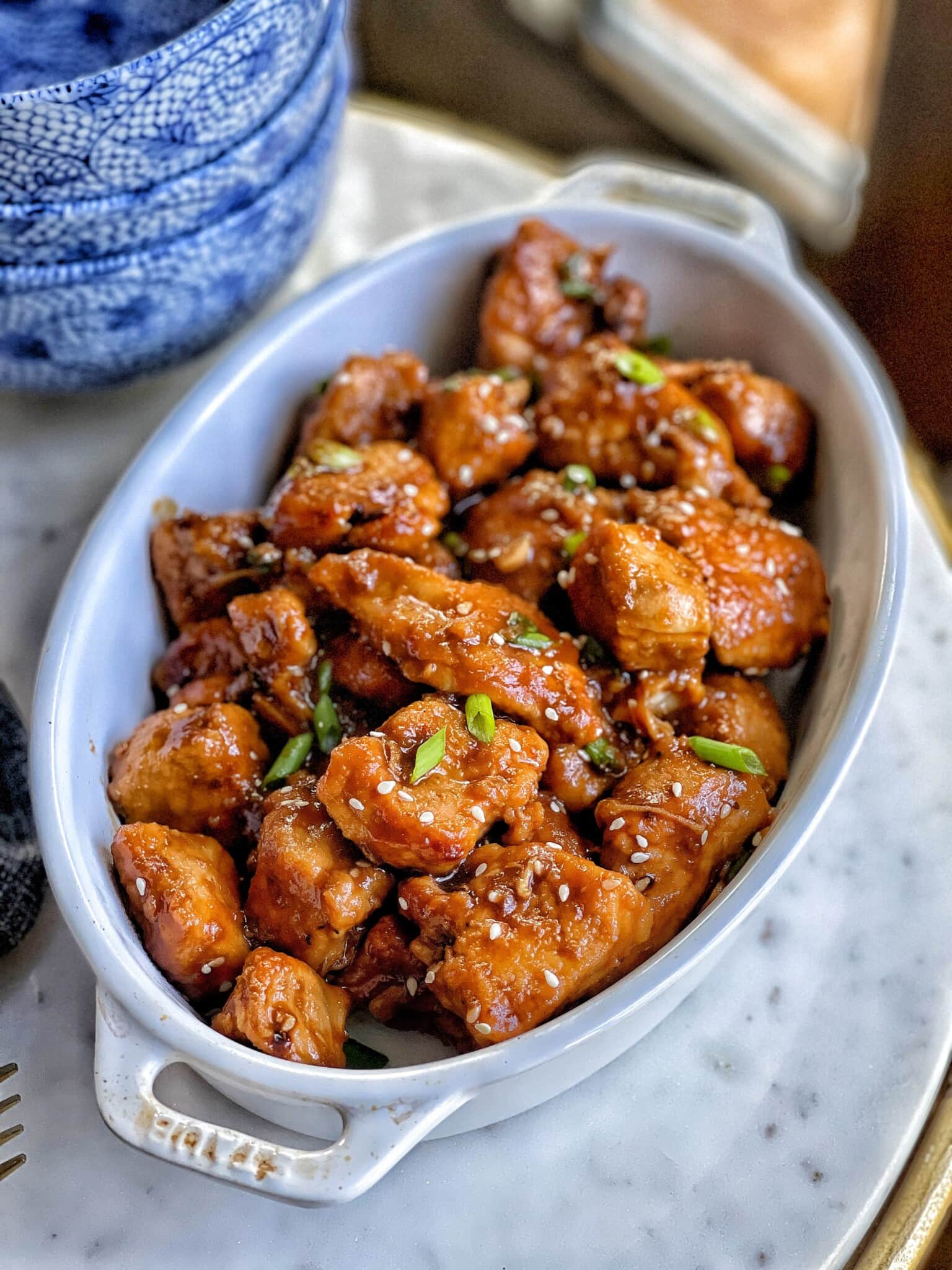 Healthy Slow Cooker General Tso's Chicken Sweet Savory and Steph