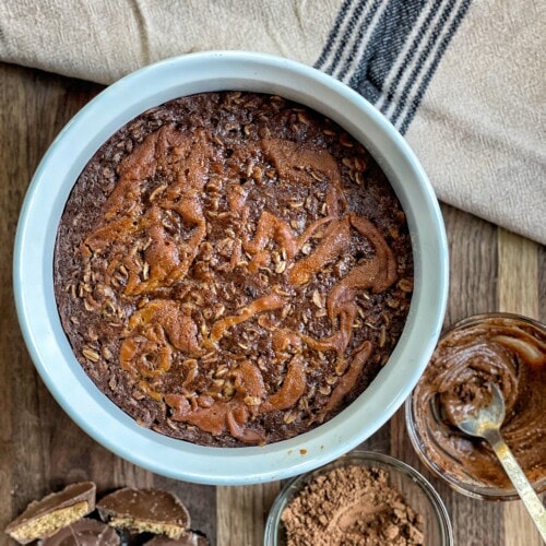 chocolate peanut butter baked oatmeal