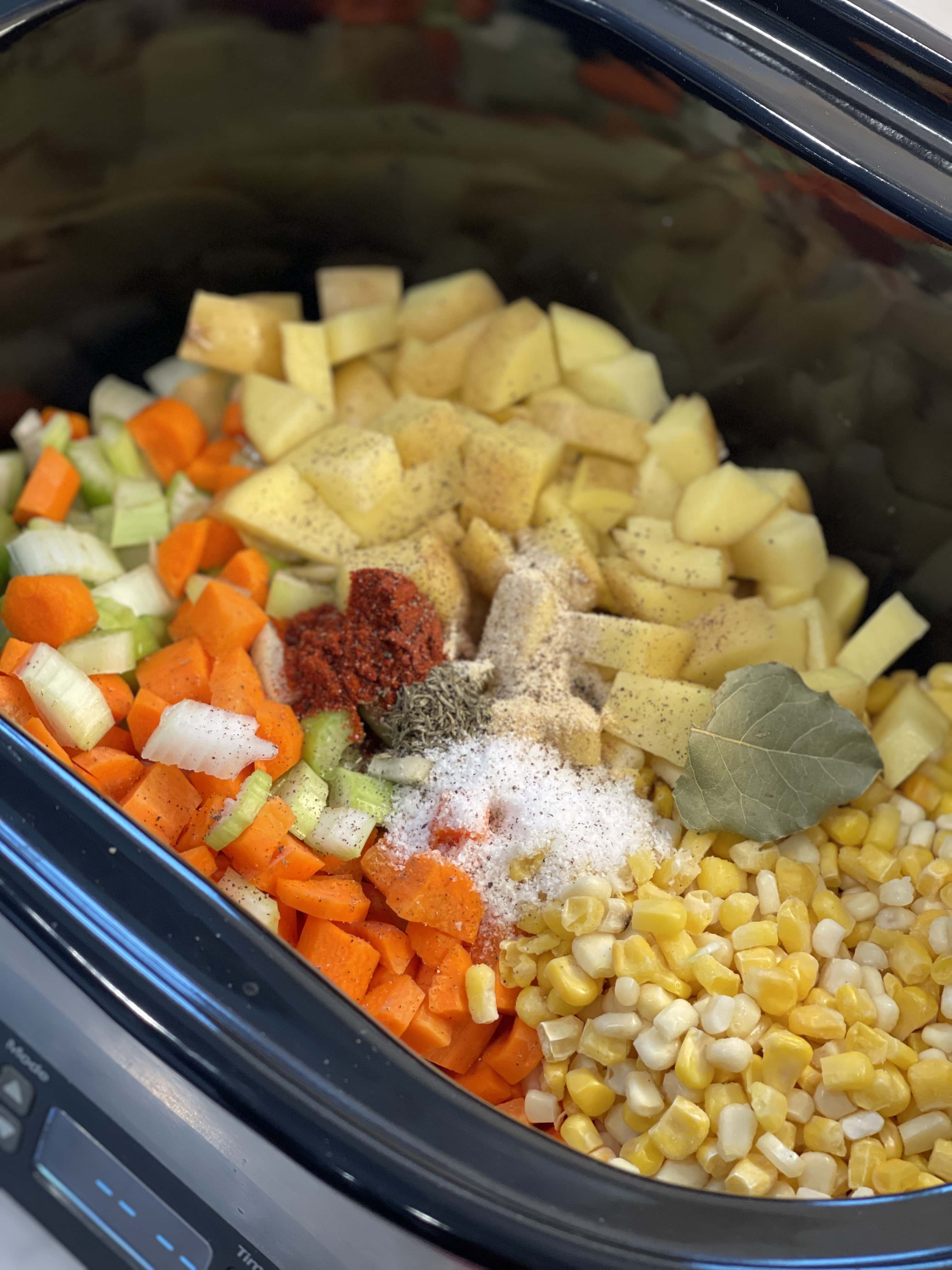 Slow Cooker Creamy Chicken and Corn Soup Sweet Savory and Steph