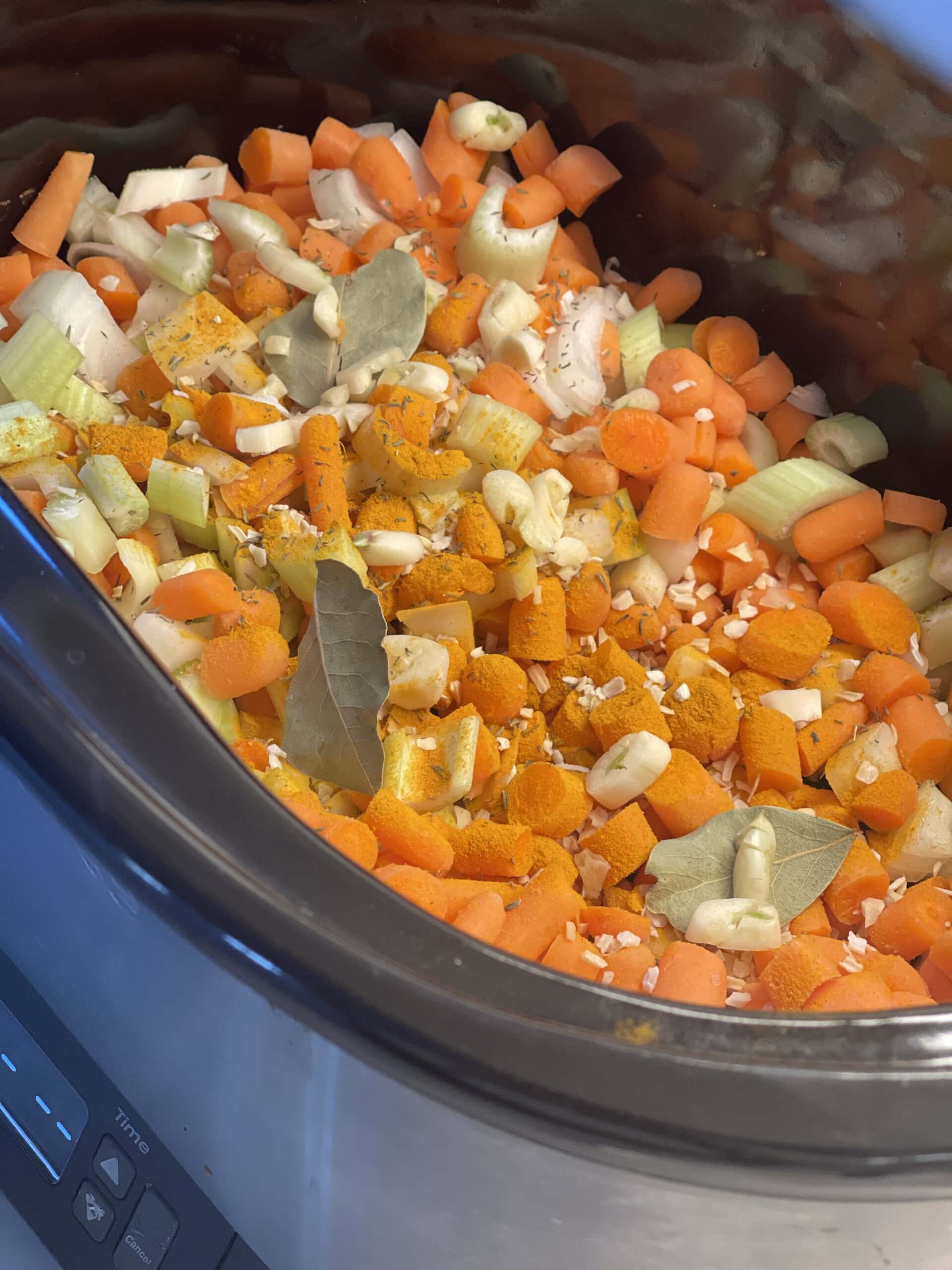 Slow Cooker Healthy Chicken Soup Sweet Savory and Steph