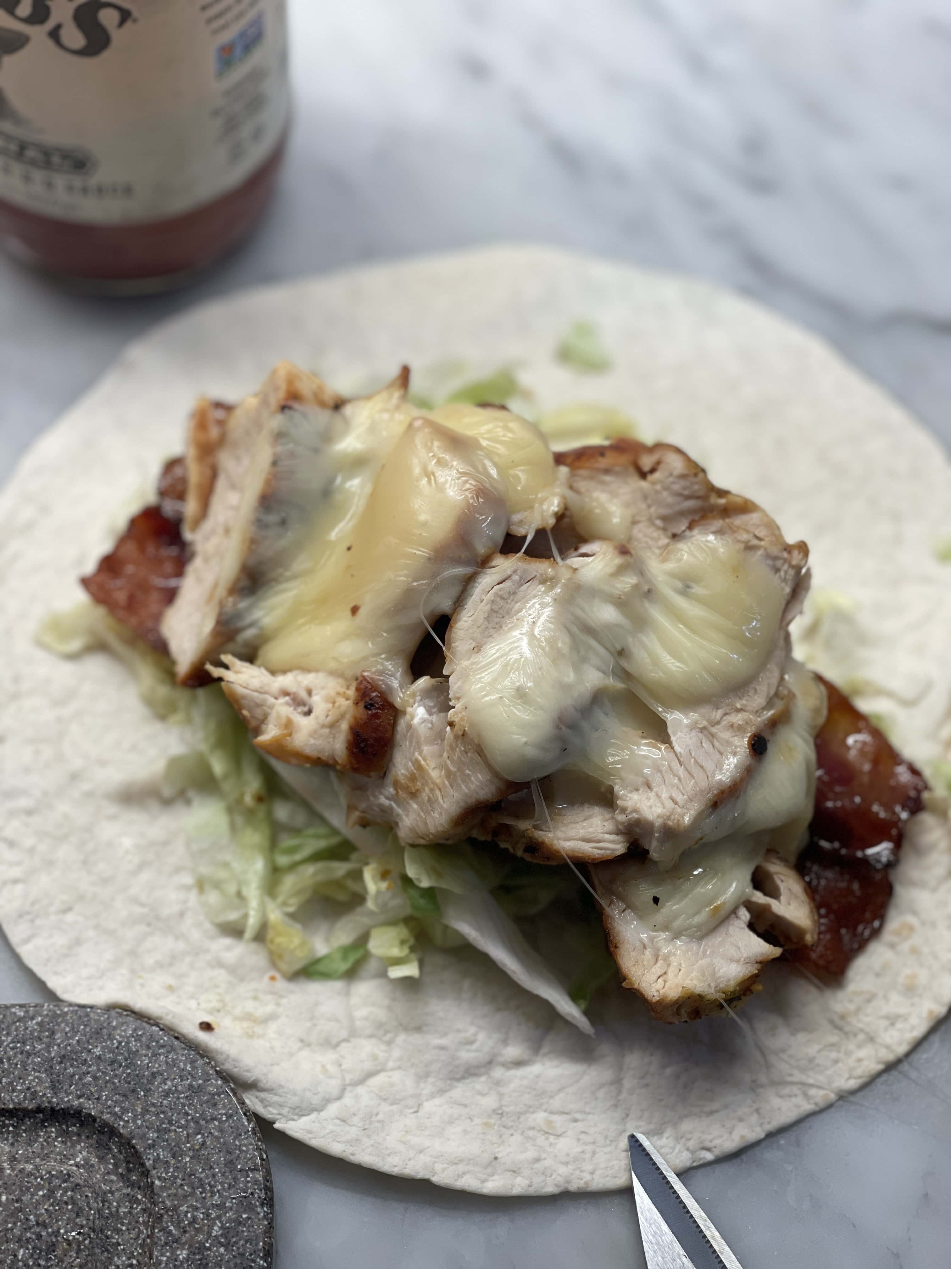 Easy Grilled Chicken and Bacon Wraps - Sweet Savory and Steph