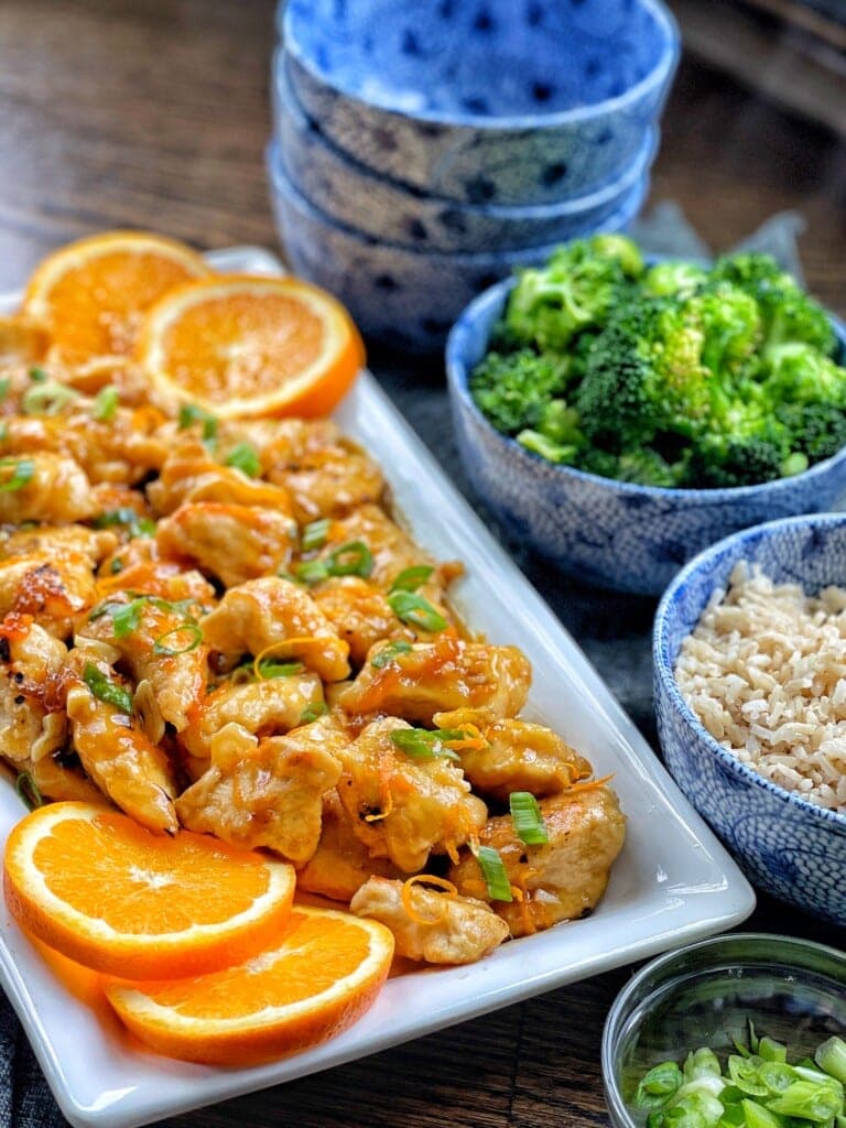 lightened up orange chicken