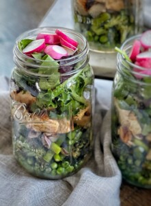 spring mason jar salads