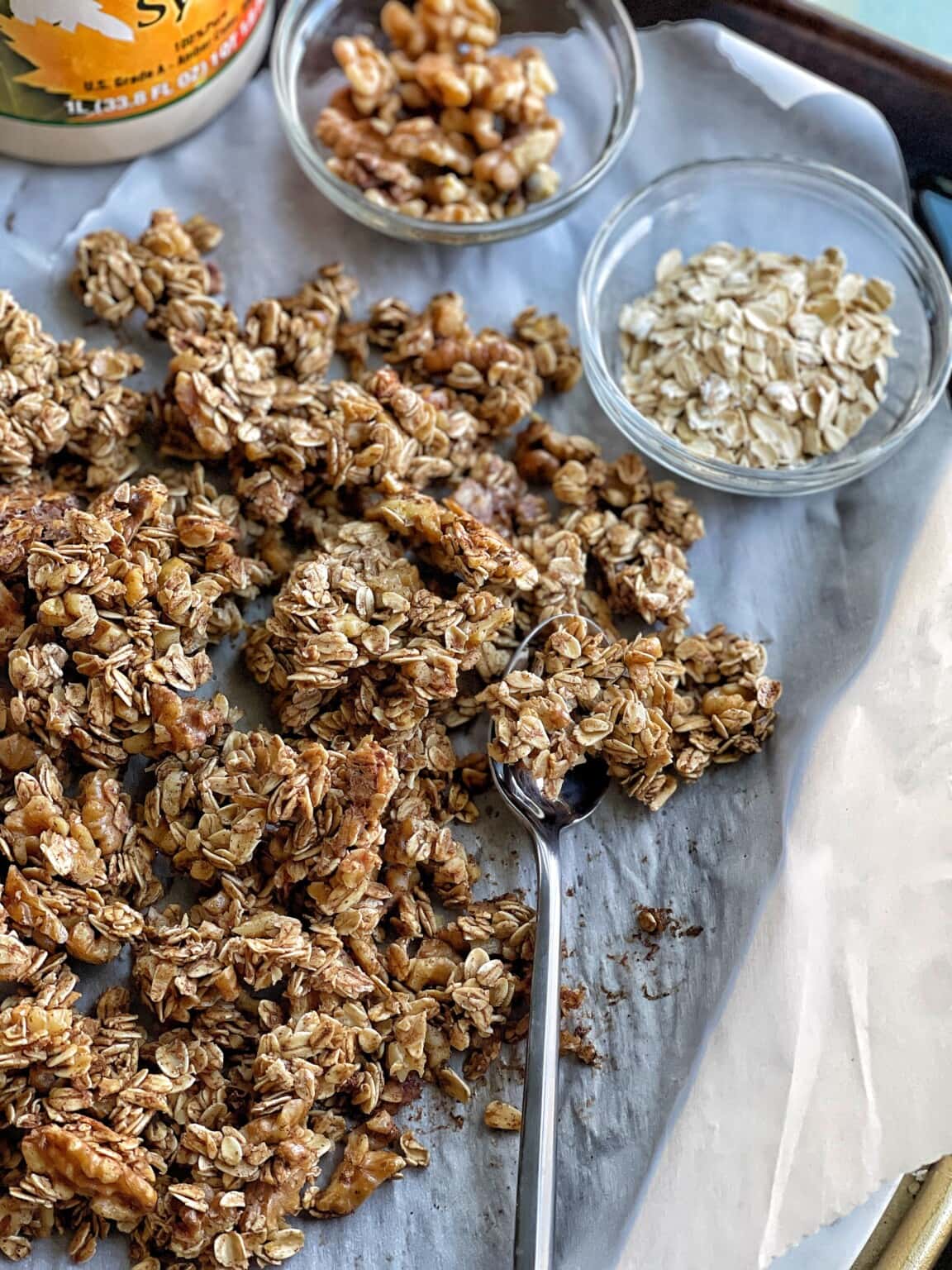 Naturally Sweetened Maple Cinnamon Walnut Granola Sweet Savory and Steph