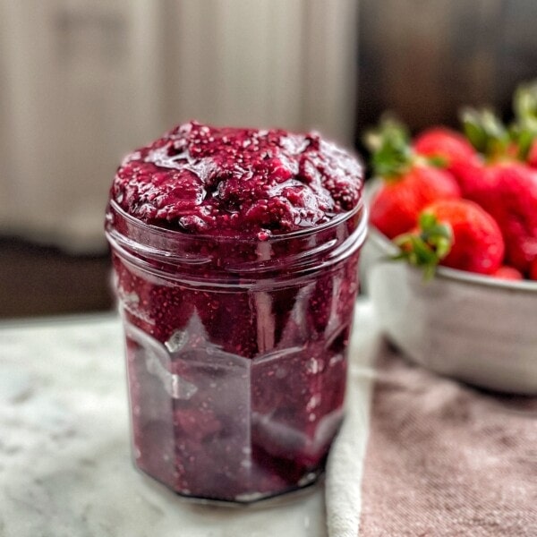 Naturally Sweetened Mixed Berry Chia Jam Sweet Savory and Steph
