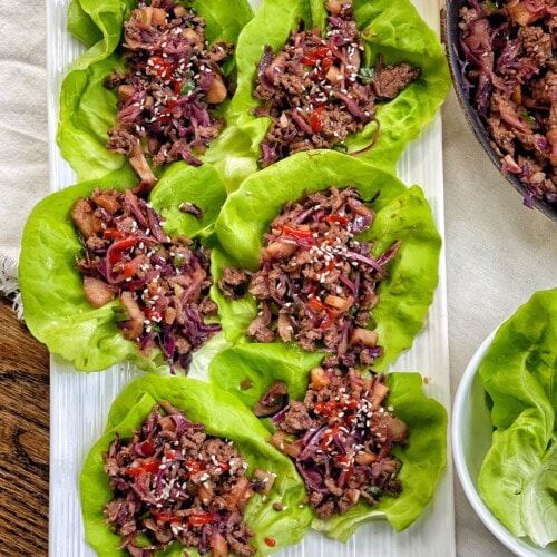 asian inspired lettuce wraps