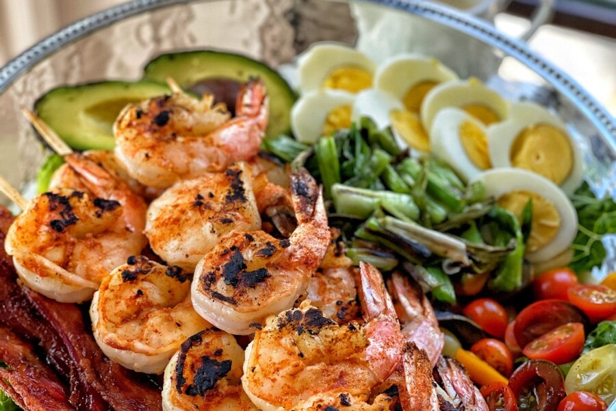 grilled shrimp cobb salad