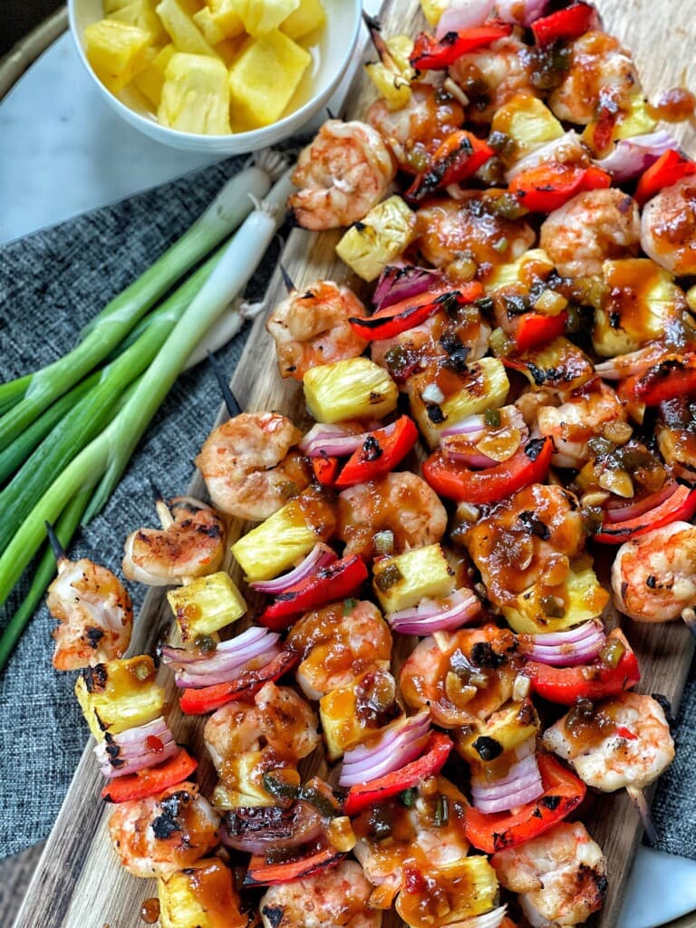 sweet and sour grilled shrimp