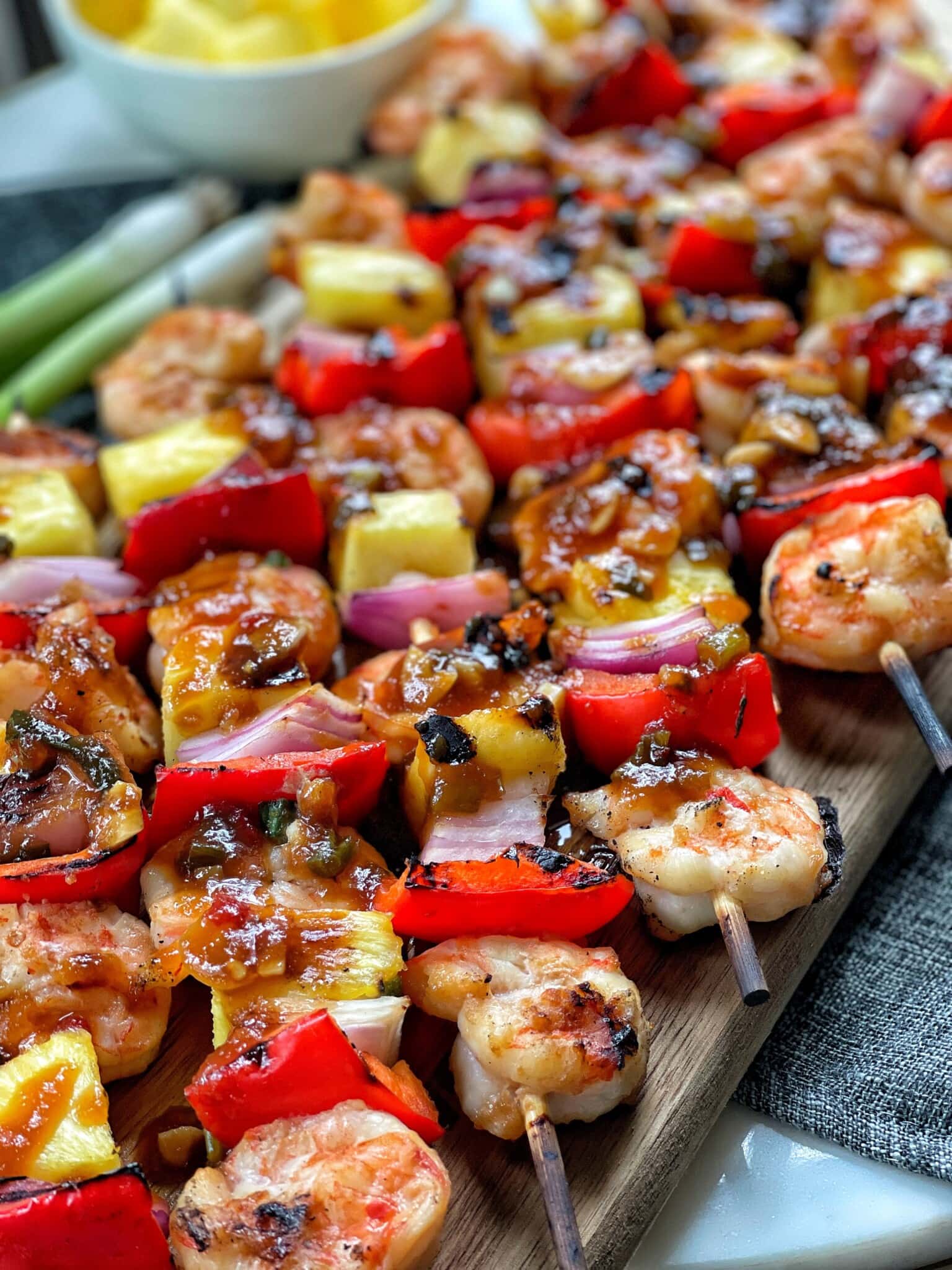 Sweet and Sour Grilled Shrimp Skewers Sweet Savory and Steph