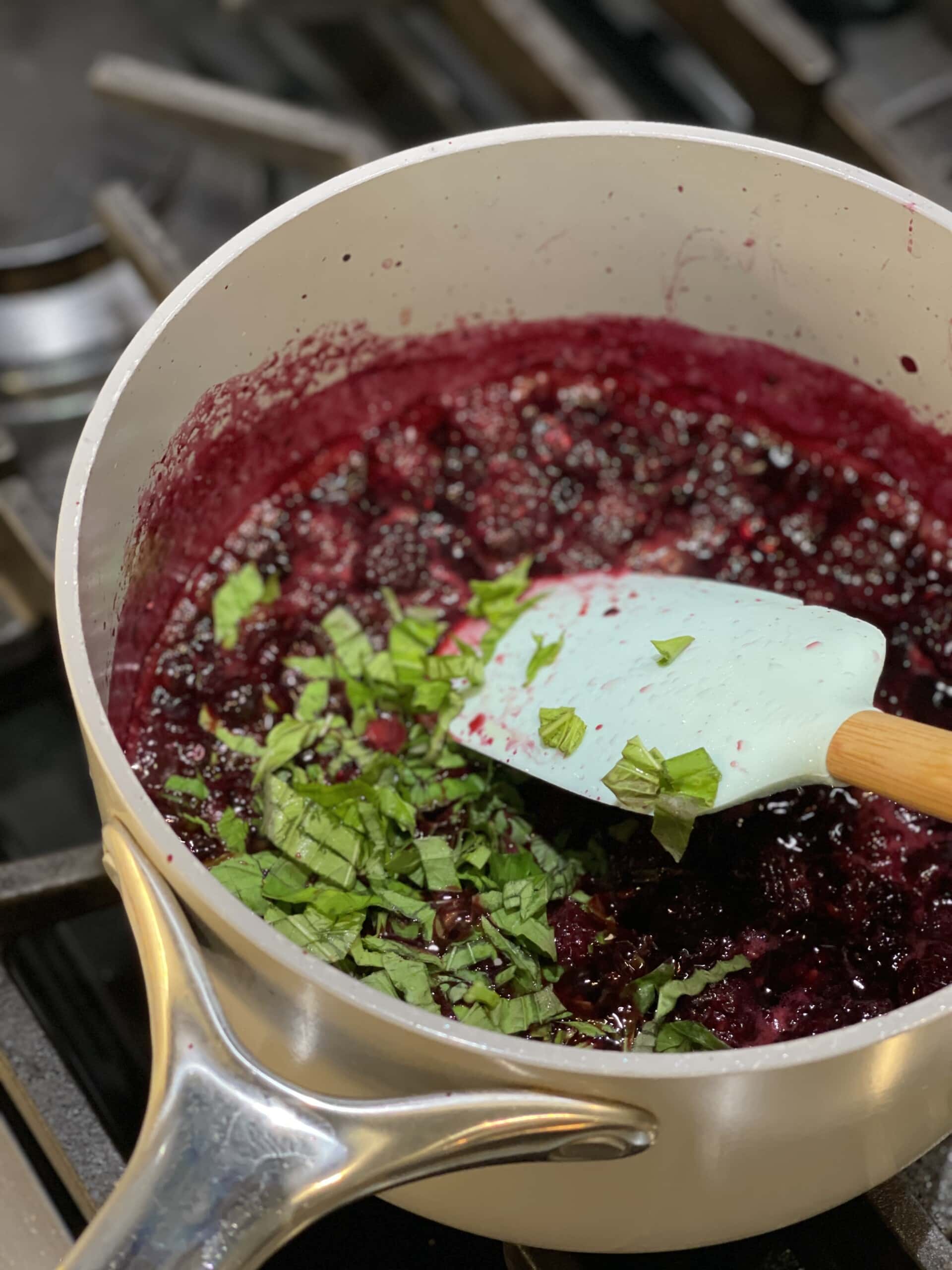 Blackberry Basil Baked Oatmeal Sweet Savory and Steph