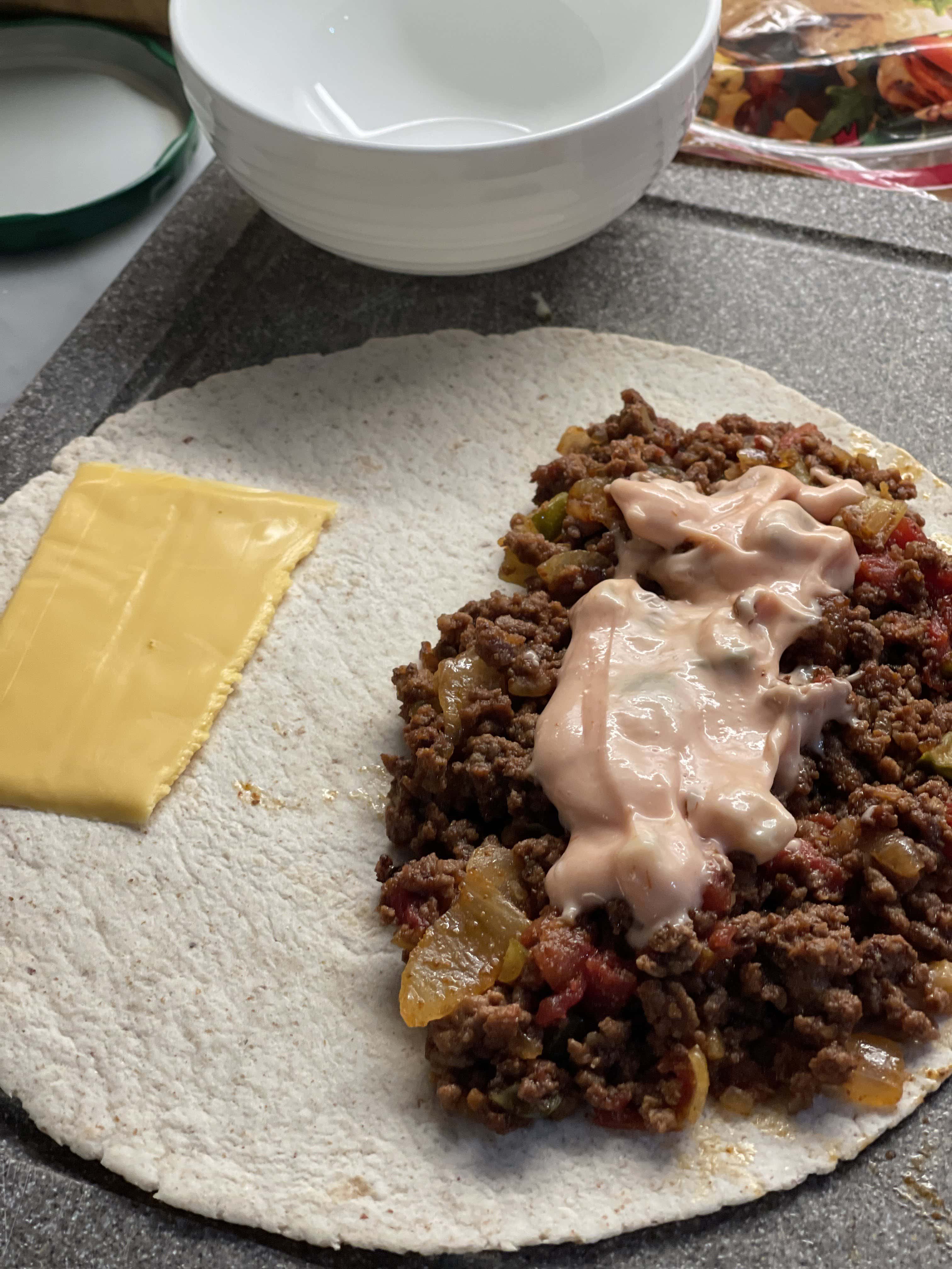 Skinny Big Mac Quesadilla Sweet Savory and Steph