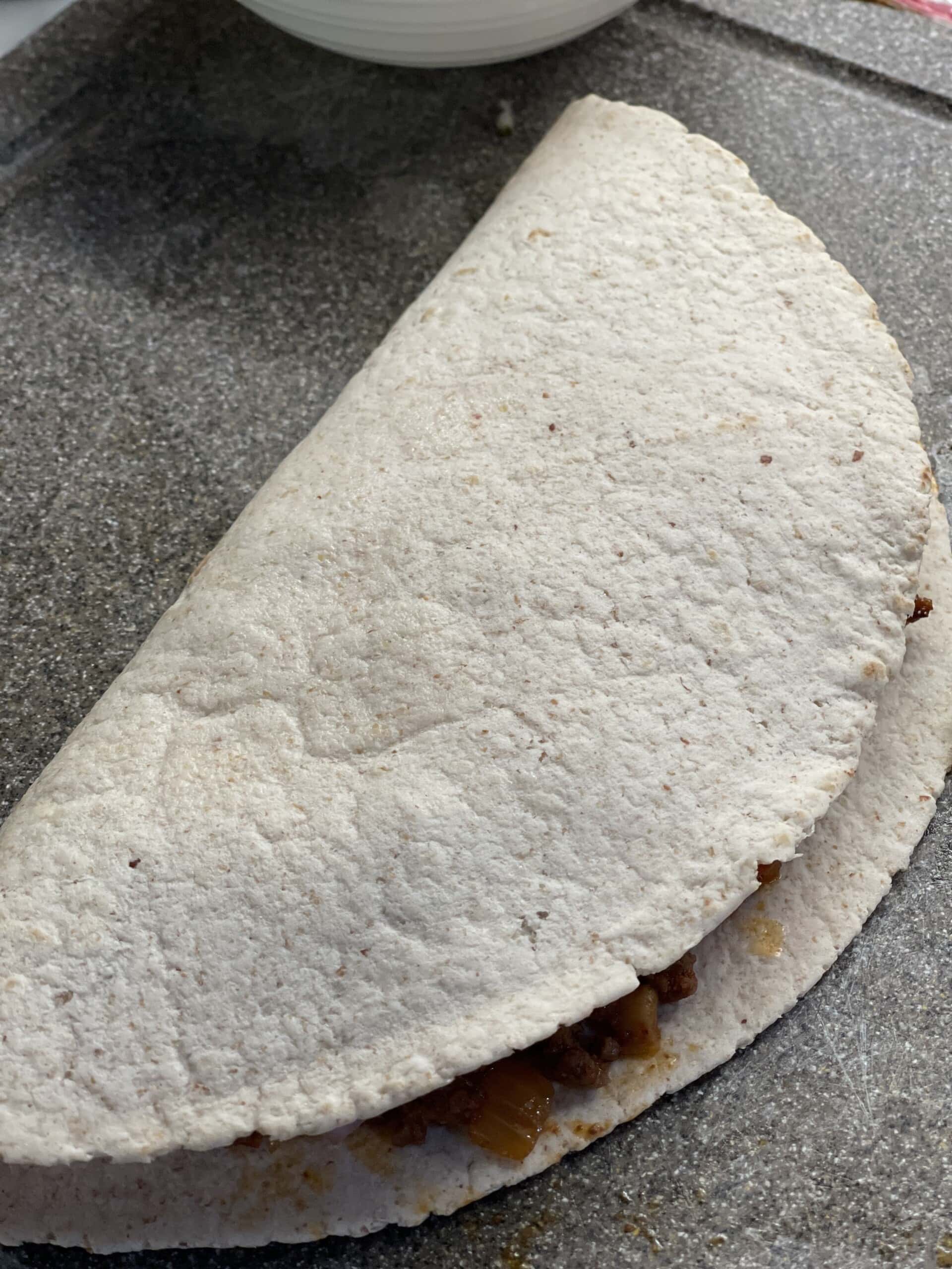 Skinny Big Mac Quesadilla Sweet Savory and Steph