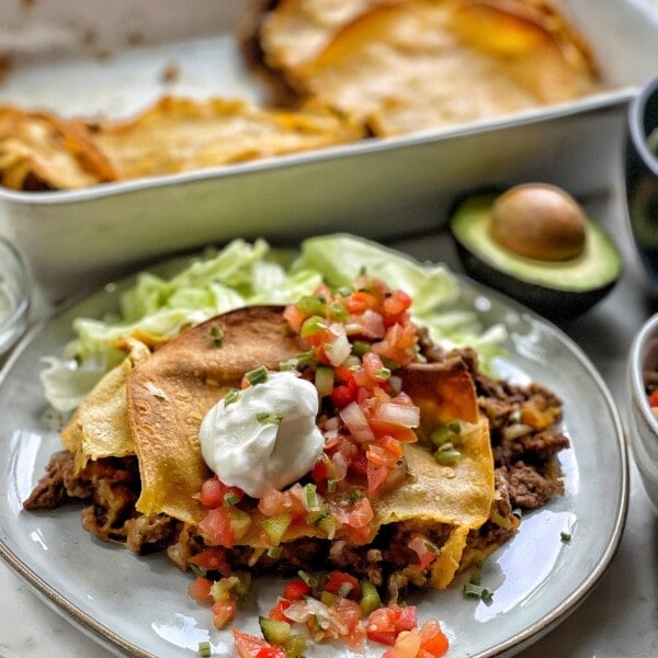 lean beef tostada