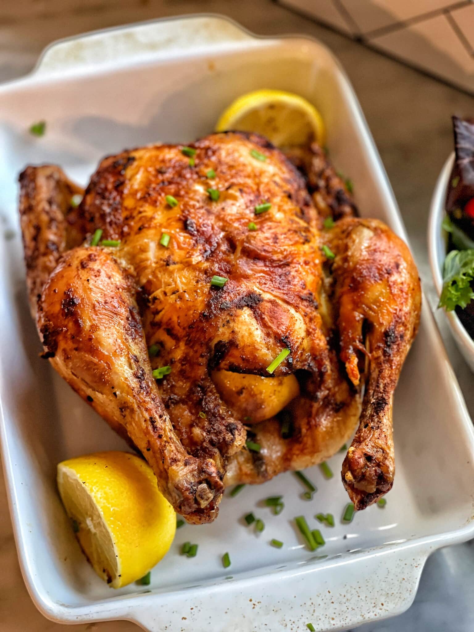Healthy Air Fried Rotisserie Chicken - Sweet Savory and Steph