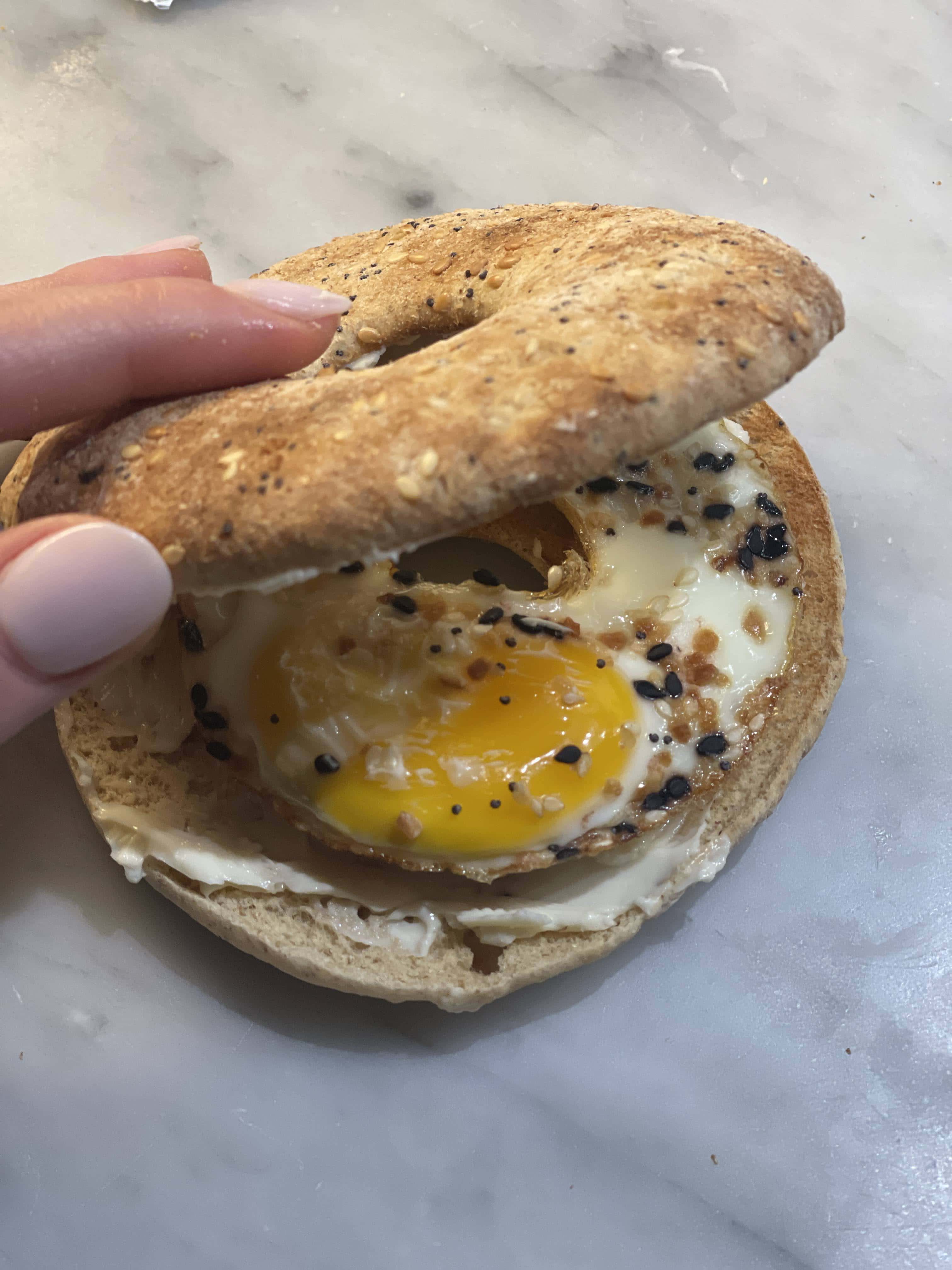 Low Calorie Bagel Thin Egg Sandwiches Sweet Savory and Steph
