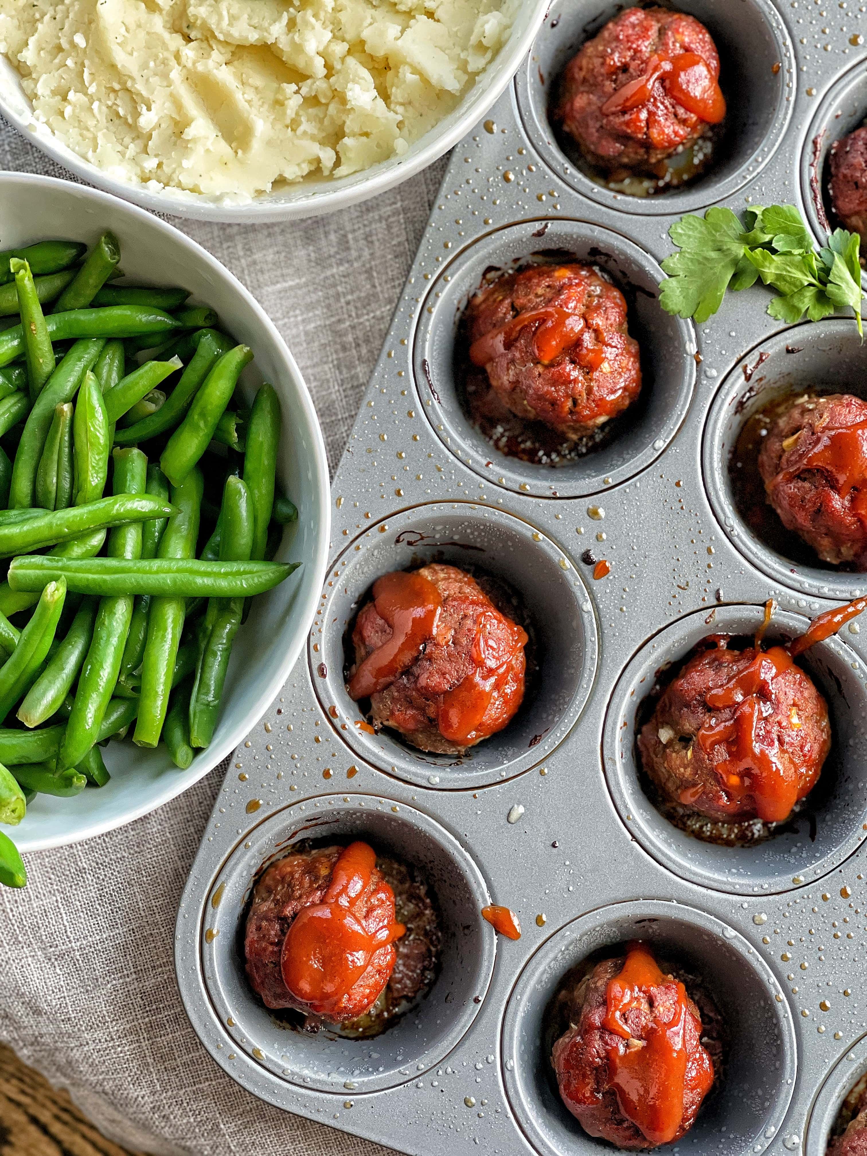 Healthy BBQ Meatloaf Meatballs Sweet Savory and Steph