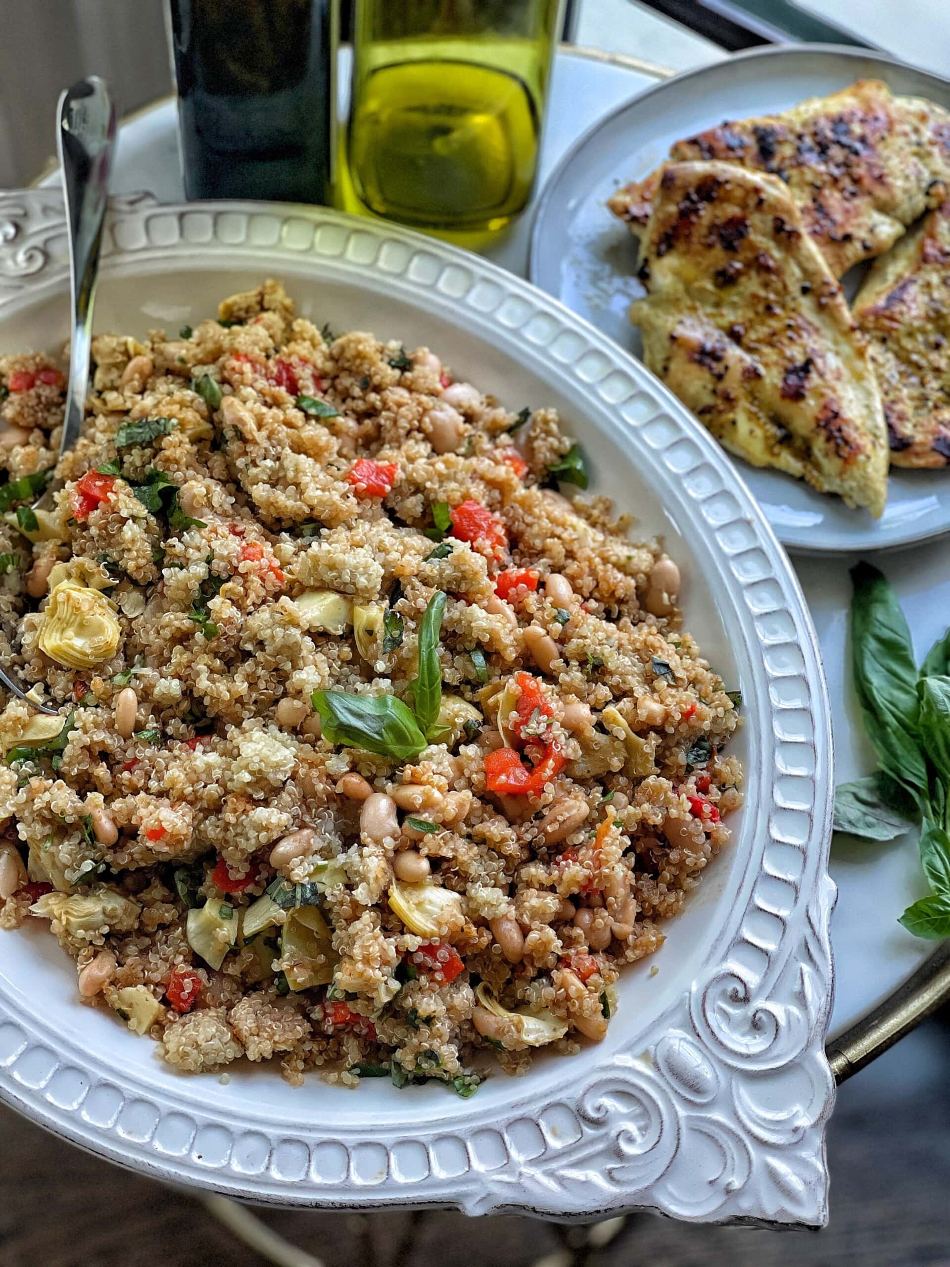 Italian Quinoa Salad with Vegetables and Cannellini Beans
