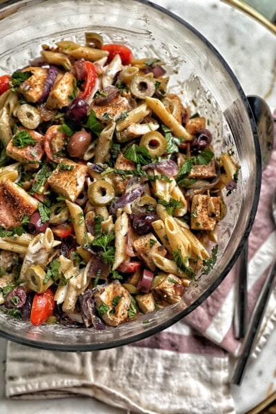 greek inspired pasta salad