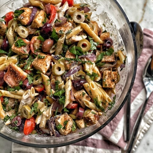 greek inspired pasta salad