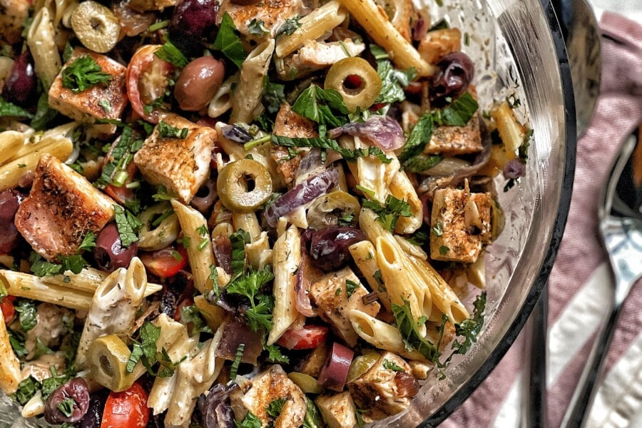greek inspired pasta salad
