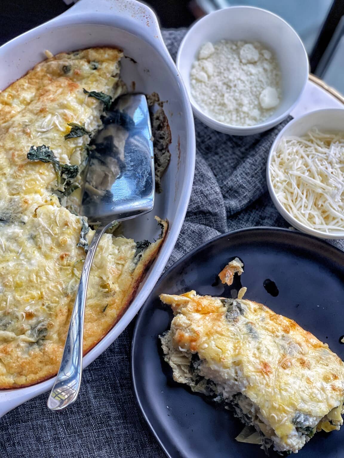 LightenedUp Spinach Artichoke Bake