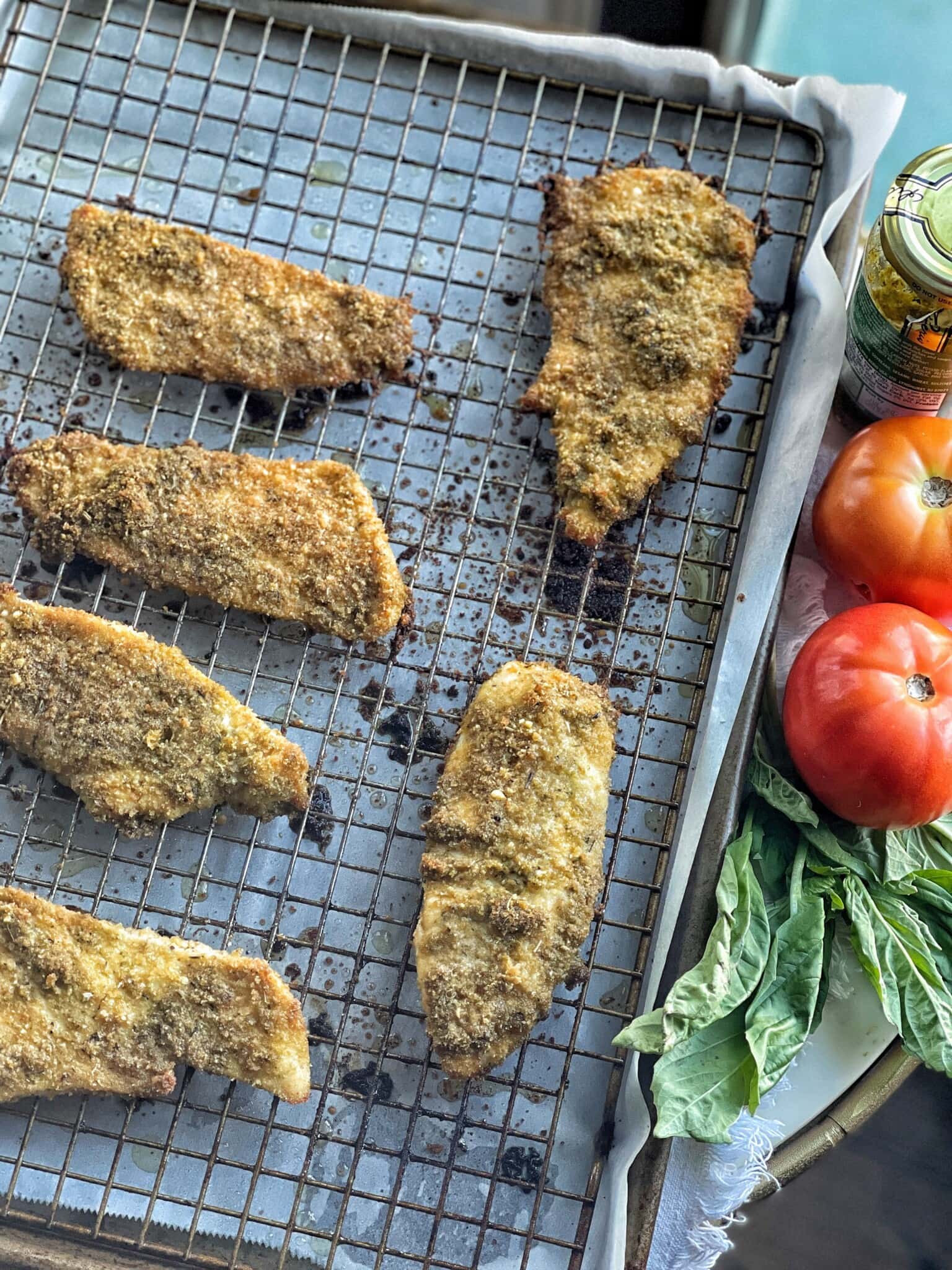 Healthy Baked Pesto Chicken Cutlets Sweet Savory and Steph